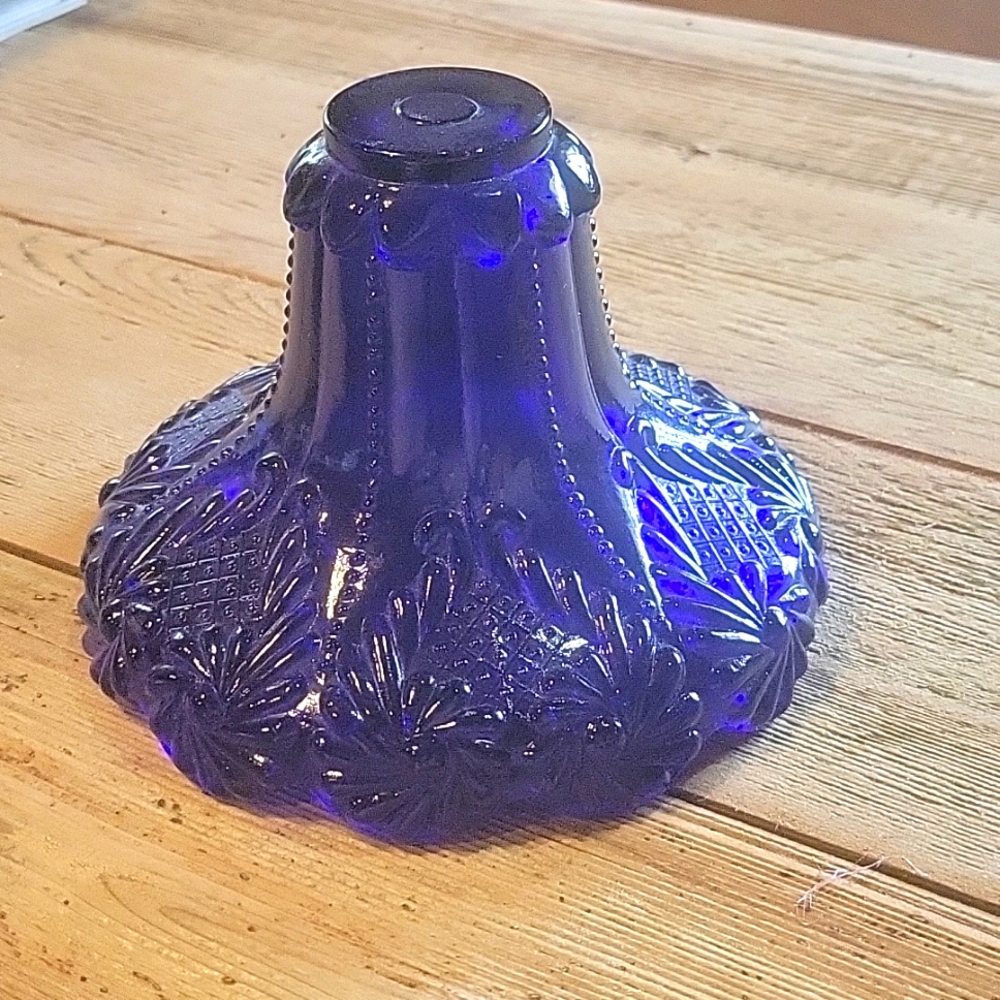 Vintage cobalt blue glass piece